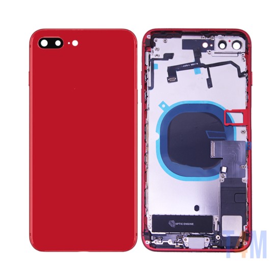 Tapa Trasera con Frame+Flex+Vibrator Apple iPhone 8 Plus Rojo